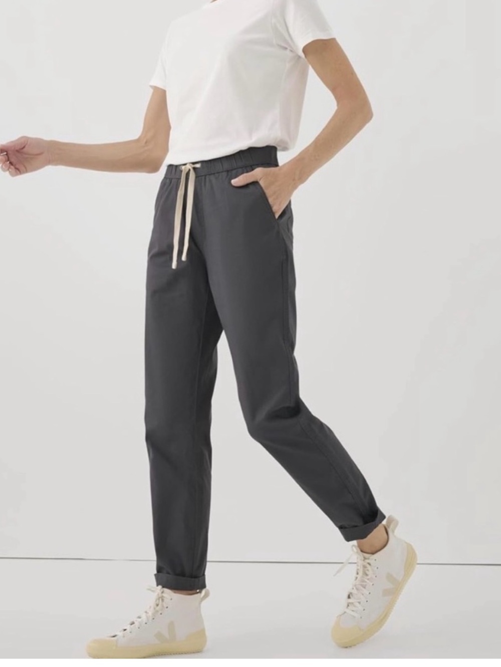 Pact Organic Cotton Daily Twill Pant Size XS Storm Charcoal Gray